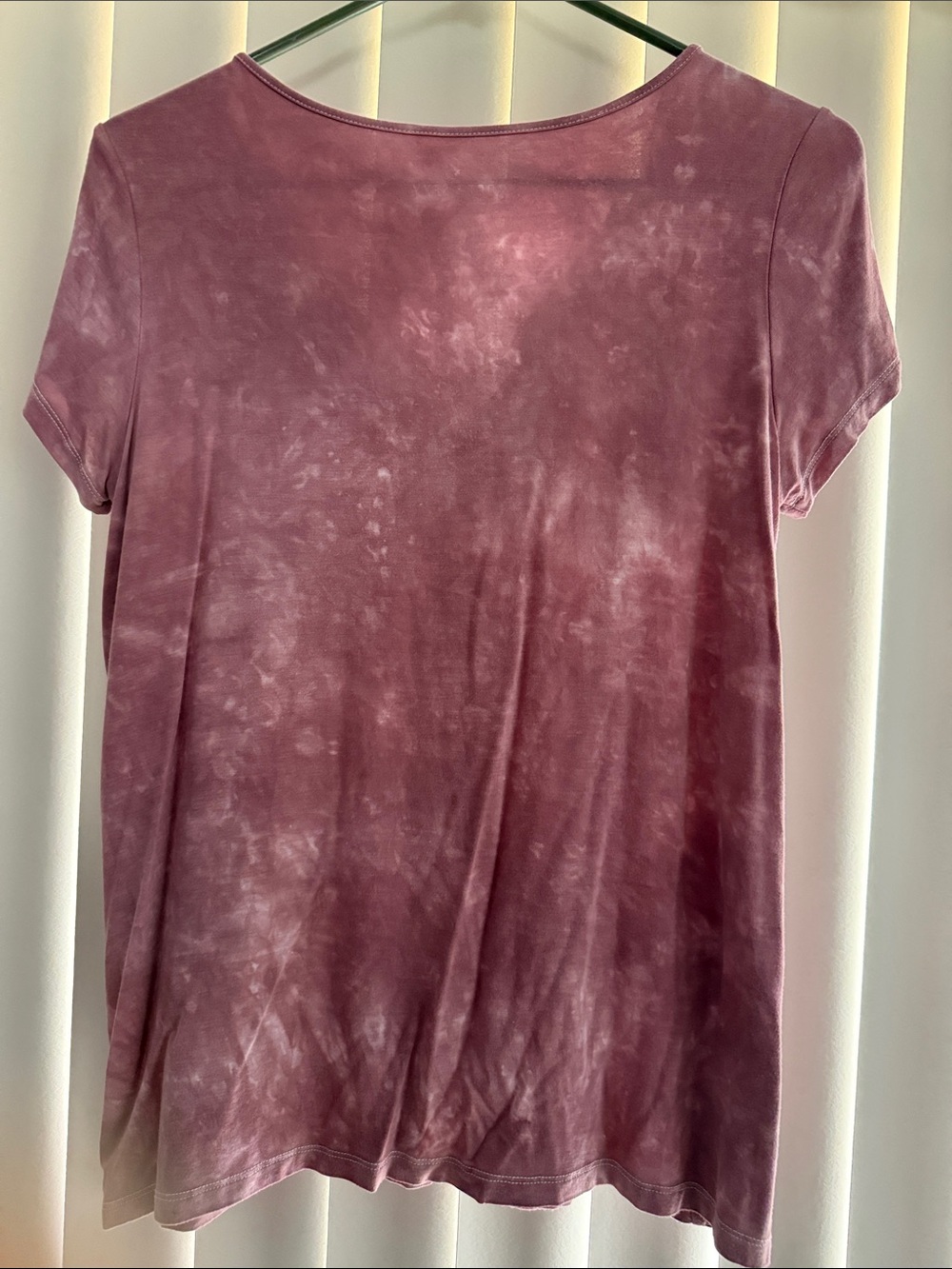 Mauve American Eagle V-Neck Short Sleeve Top with Strappy Detail sz Med - Picture 6 of 8
